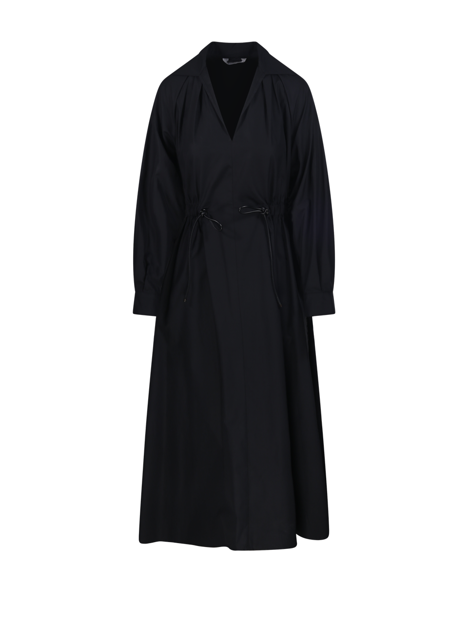 WOMAN MAXMARA BLACK COTTON PEDAGGI DRESS