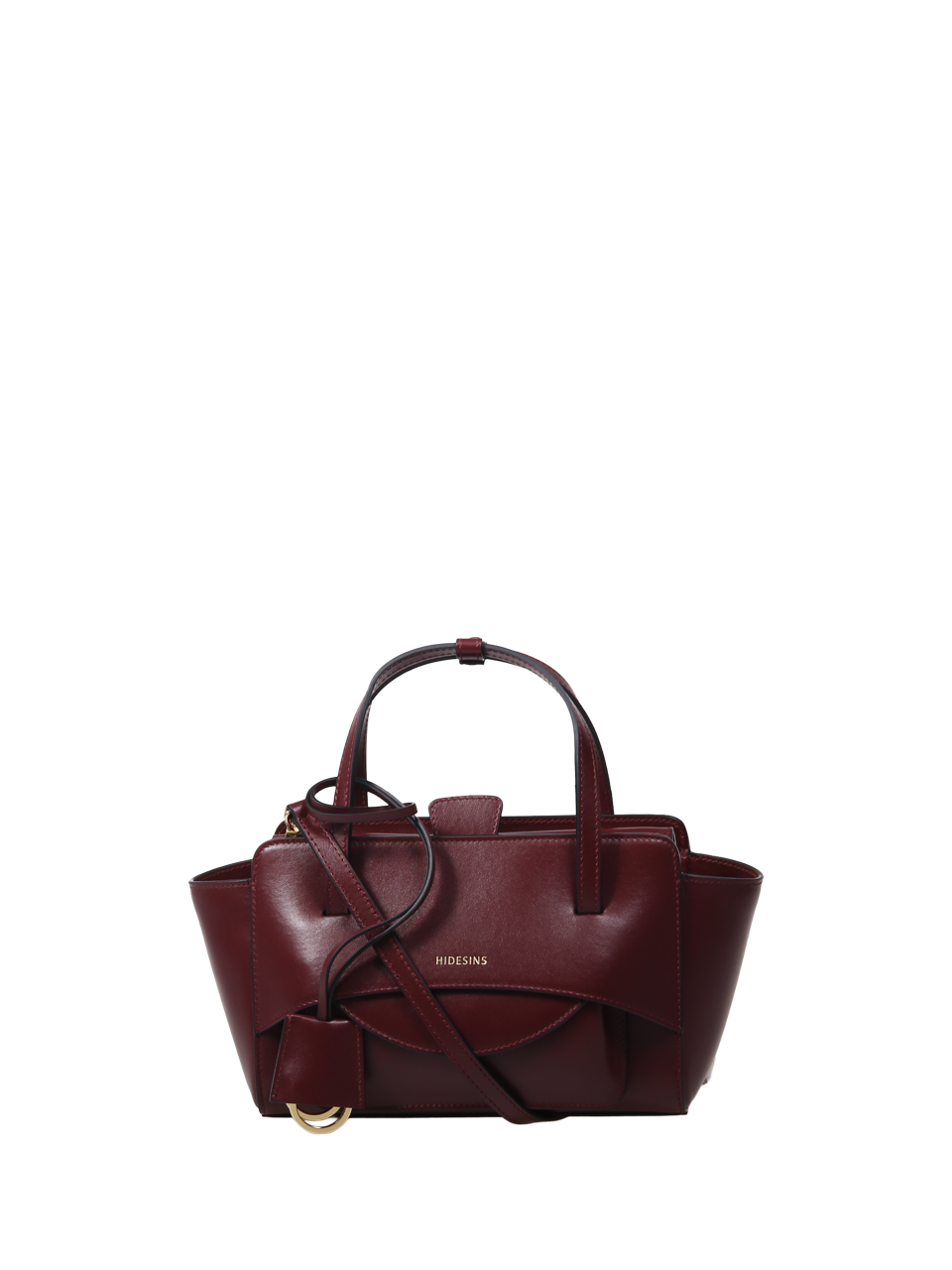 WOMAN HIDESINS BORDEAUX LEATHER FLAP SMALL BAG