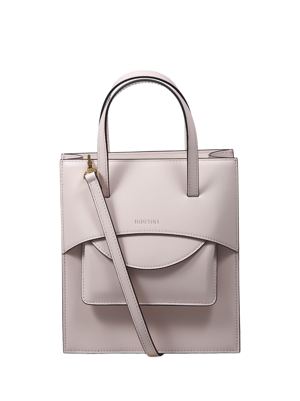 WOMAN HIDESINS PINK LEATHER POCKET MEDIUM BAG