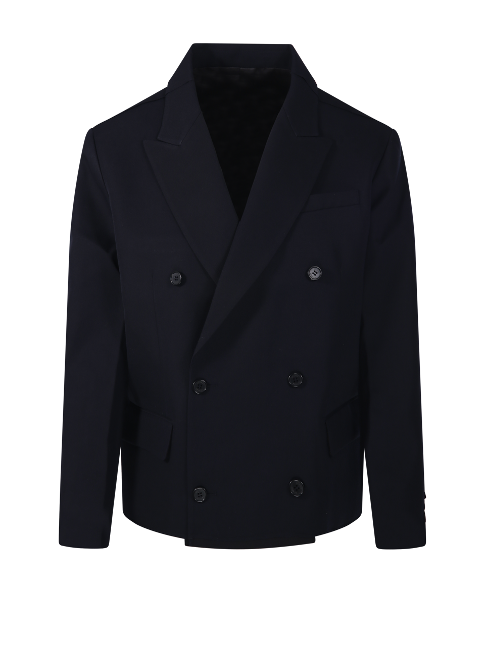 WOMAN RE CODE BLUE WOOL DOUBLE BREASTED PUZZLE JACKET