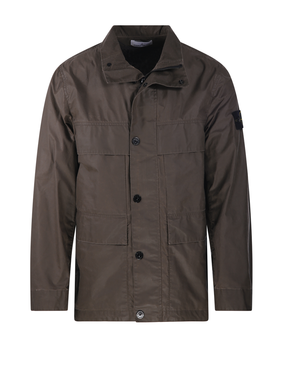 MEN STONE ISLAND BROWN POLYESTER FIELD JACKET