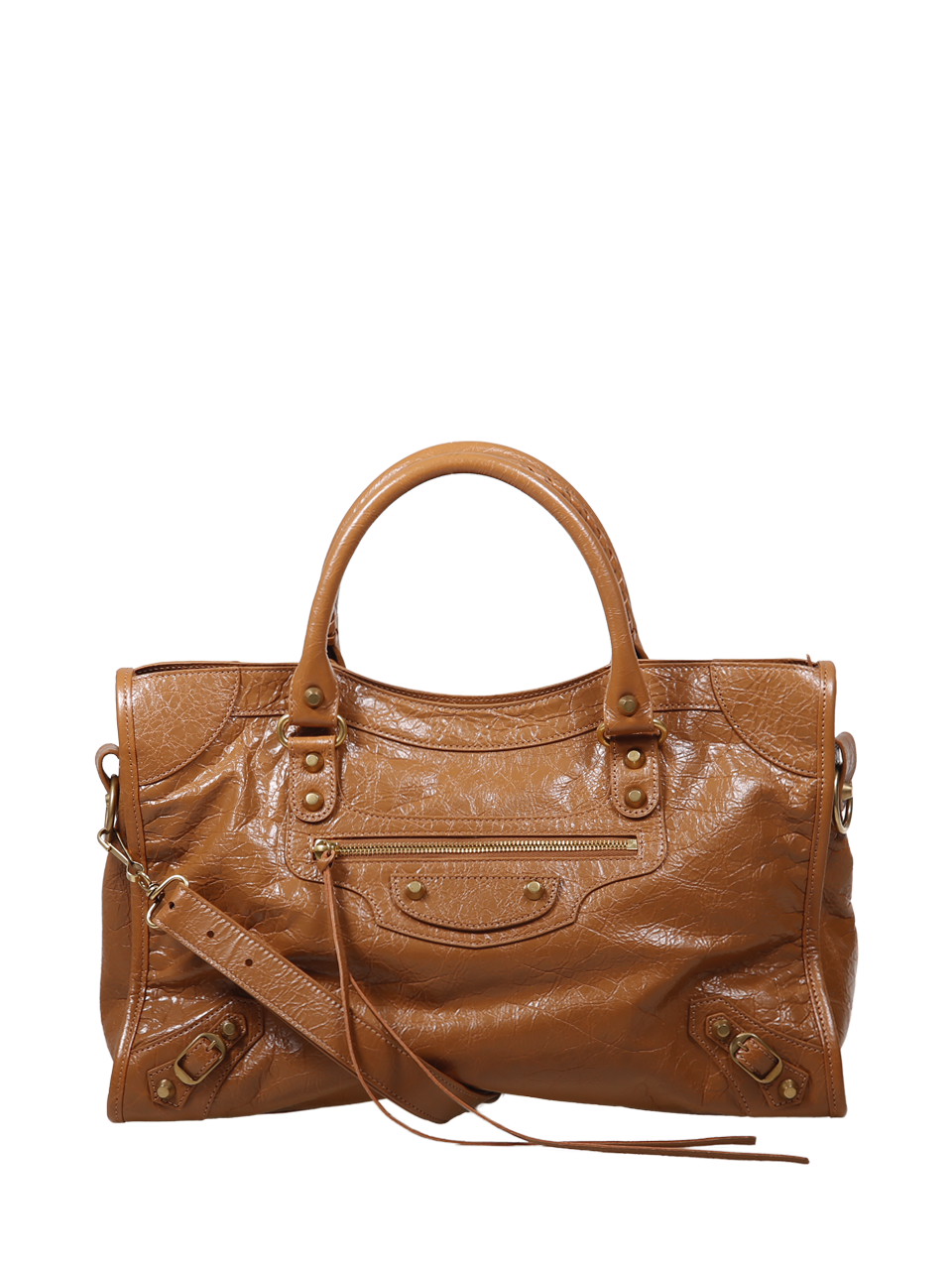 WOMAN BALENCIAGA BROWN LAMB LEATHER LE CITY BAG MEDIUM 