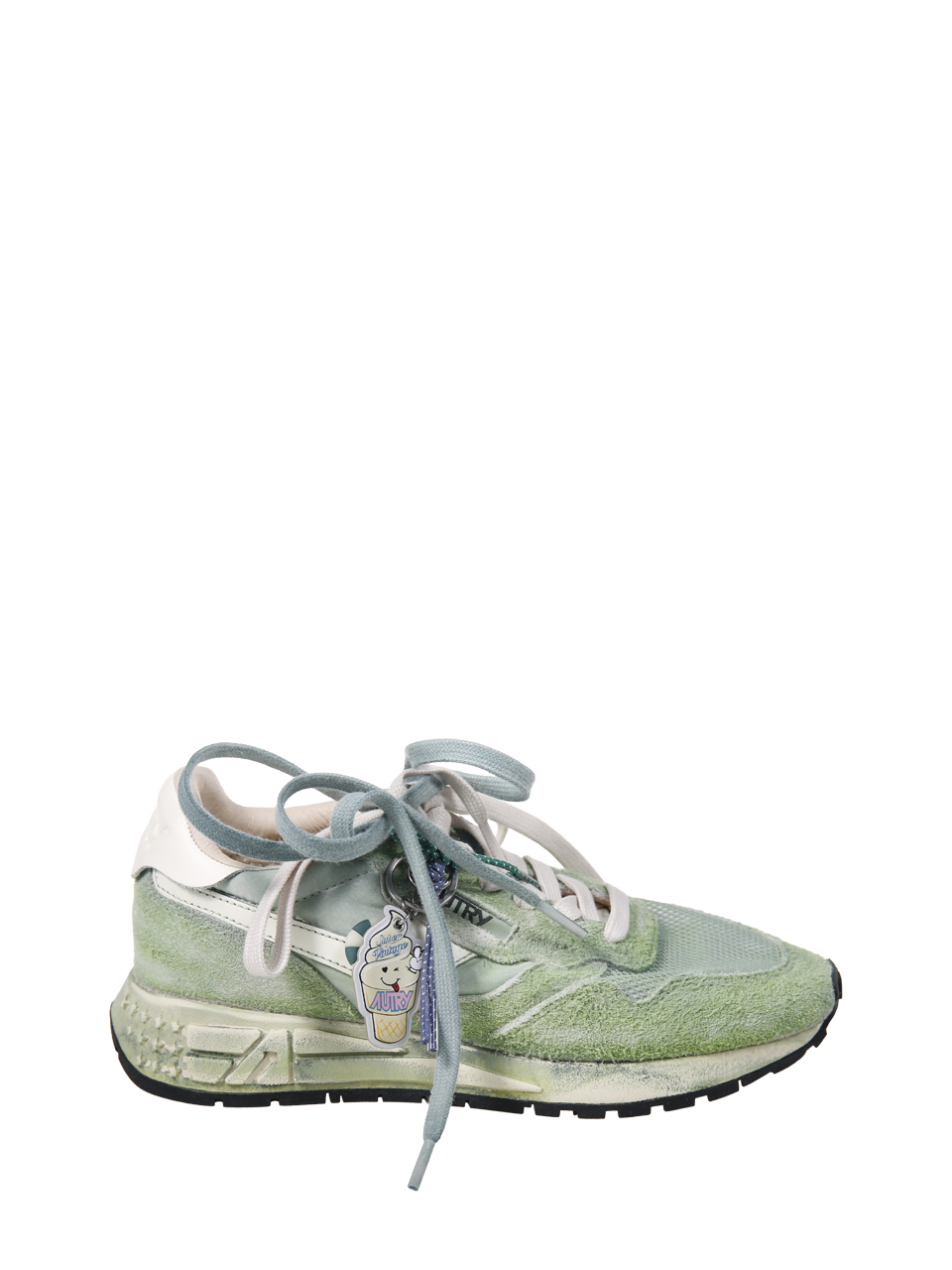 WOMAN AUTRY GREEN LEATHER REELWIND SUP VINT LOW SNEAKER 