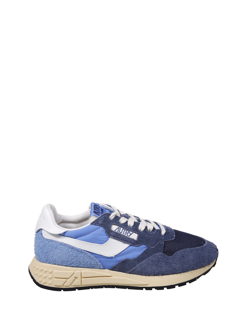 UOMO AUTRY BLUE LEATHER REELWIND LOW SNEAKER 