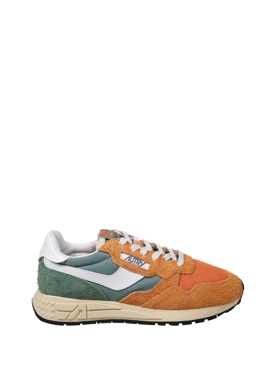 MEN AUTRY ORANGE LEATHER REELWIND LOW SNEAKER 
