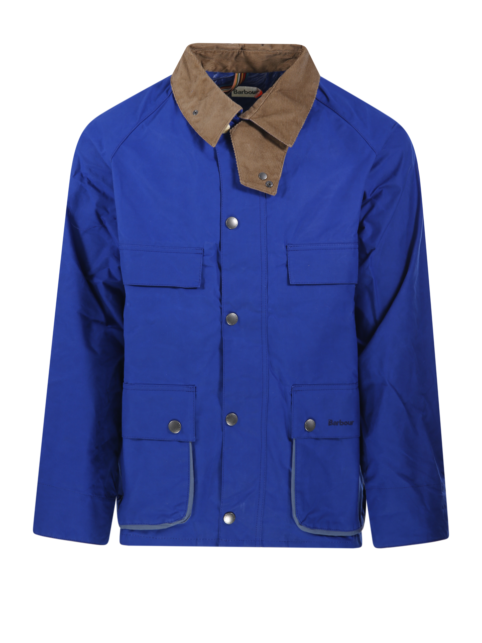 MEN BARBOUR X PAUL SMITH BLUE COTTON JACKET