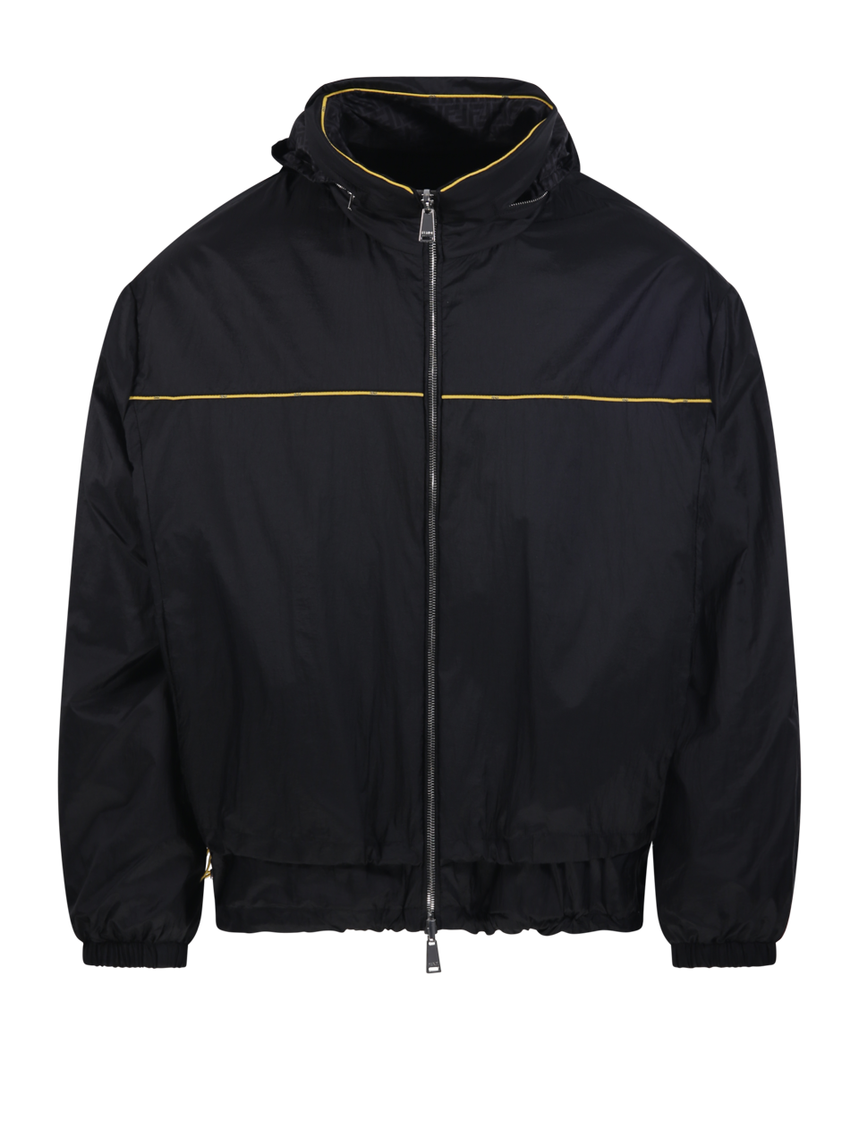 MEN FENDI BLACK POLYAMIDE REVERSIBLE KWAY JACKET