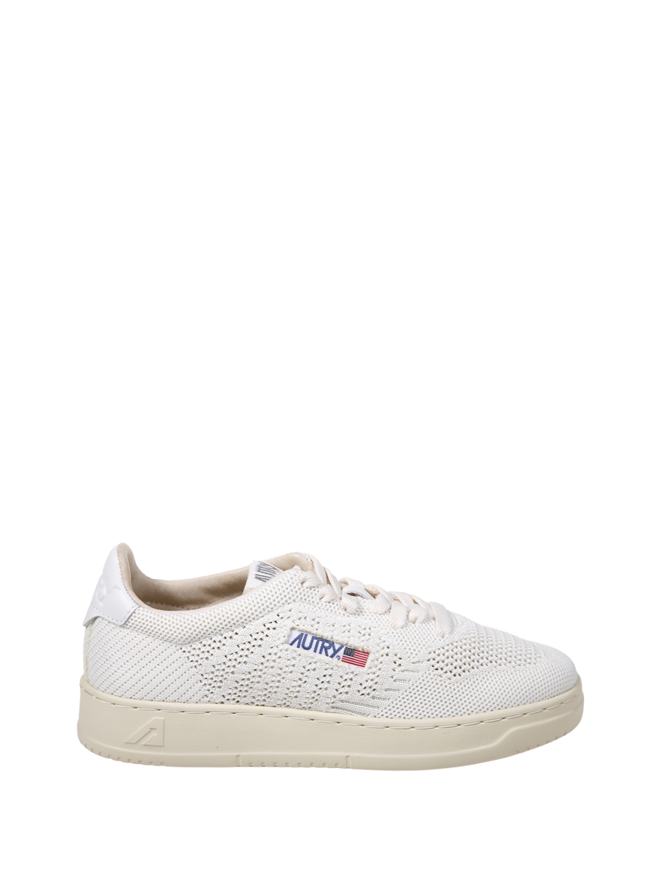 WOMAN AUTRY WHITE LEATHER EASEKNIT LOW SNEAKER 