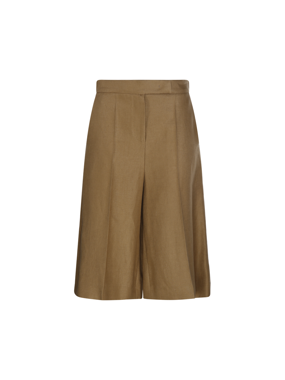 WOMAN MAXMARA BROWN LINEN KAKI BERMUDA