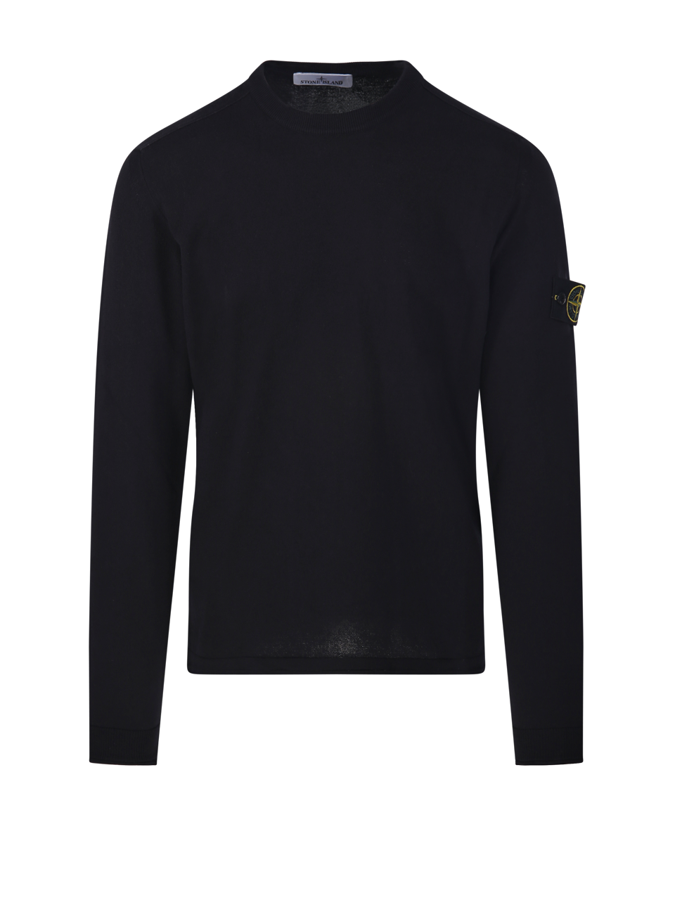 MEN STONE ISLAND BLUE COTTON CREW NECK SWEATER