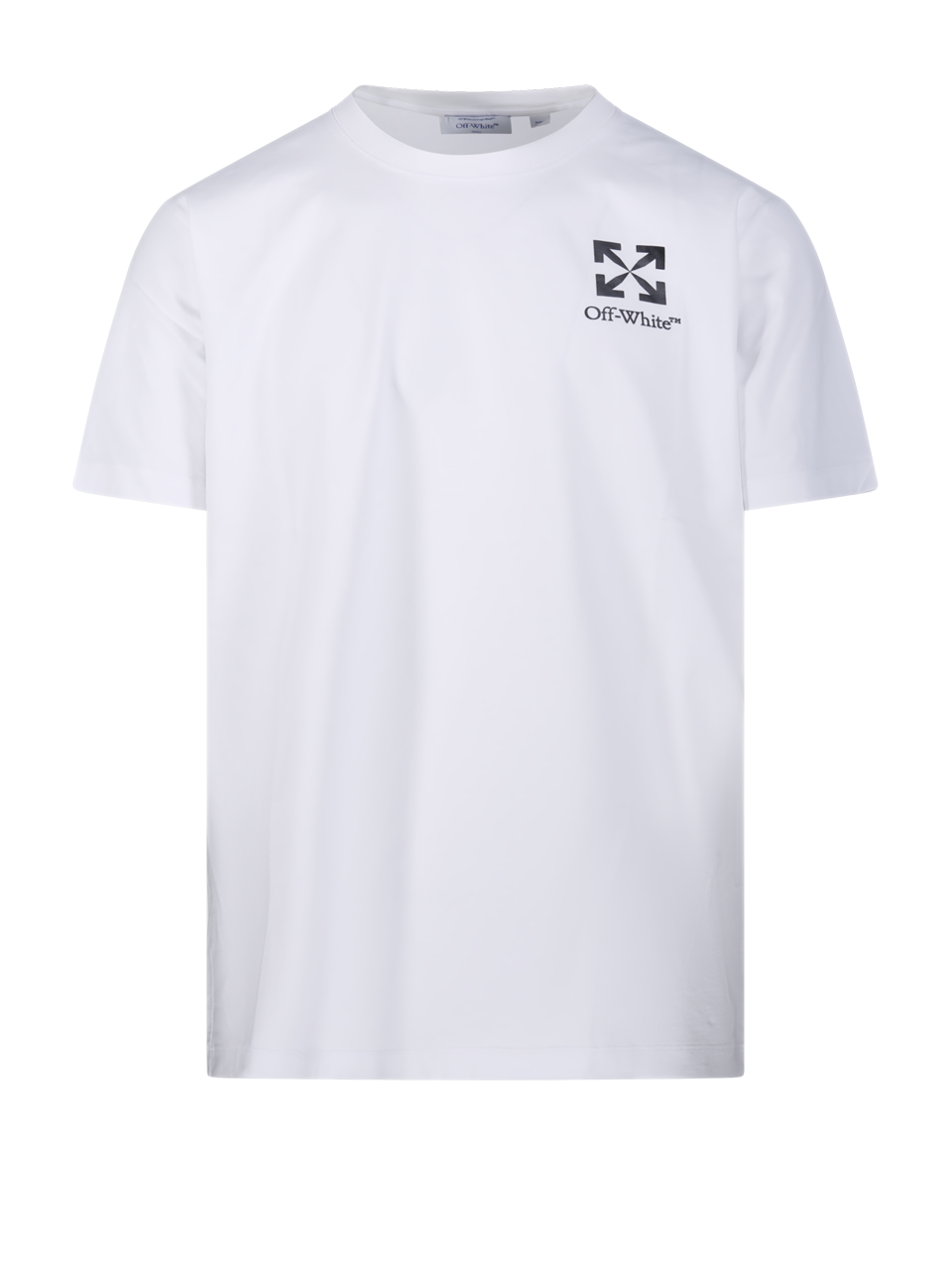 MEN OFF-WHITE WHITE COTTON SMALL ARROW SLIM S/S T-SHIRT