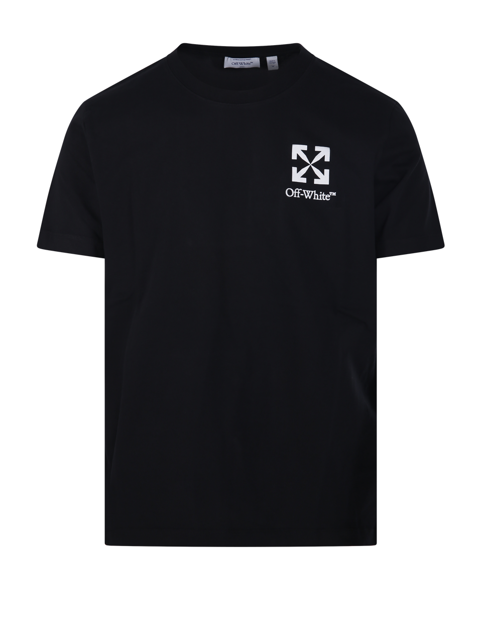 MEN OFF-WHITE BLACK COTTON SMALL ARROW SLIM S/S T-SHIRT