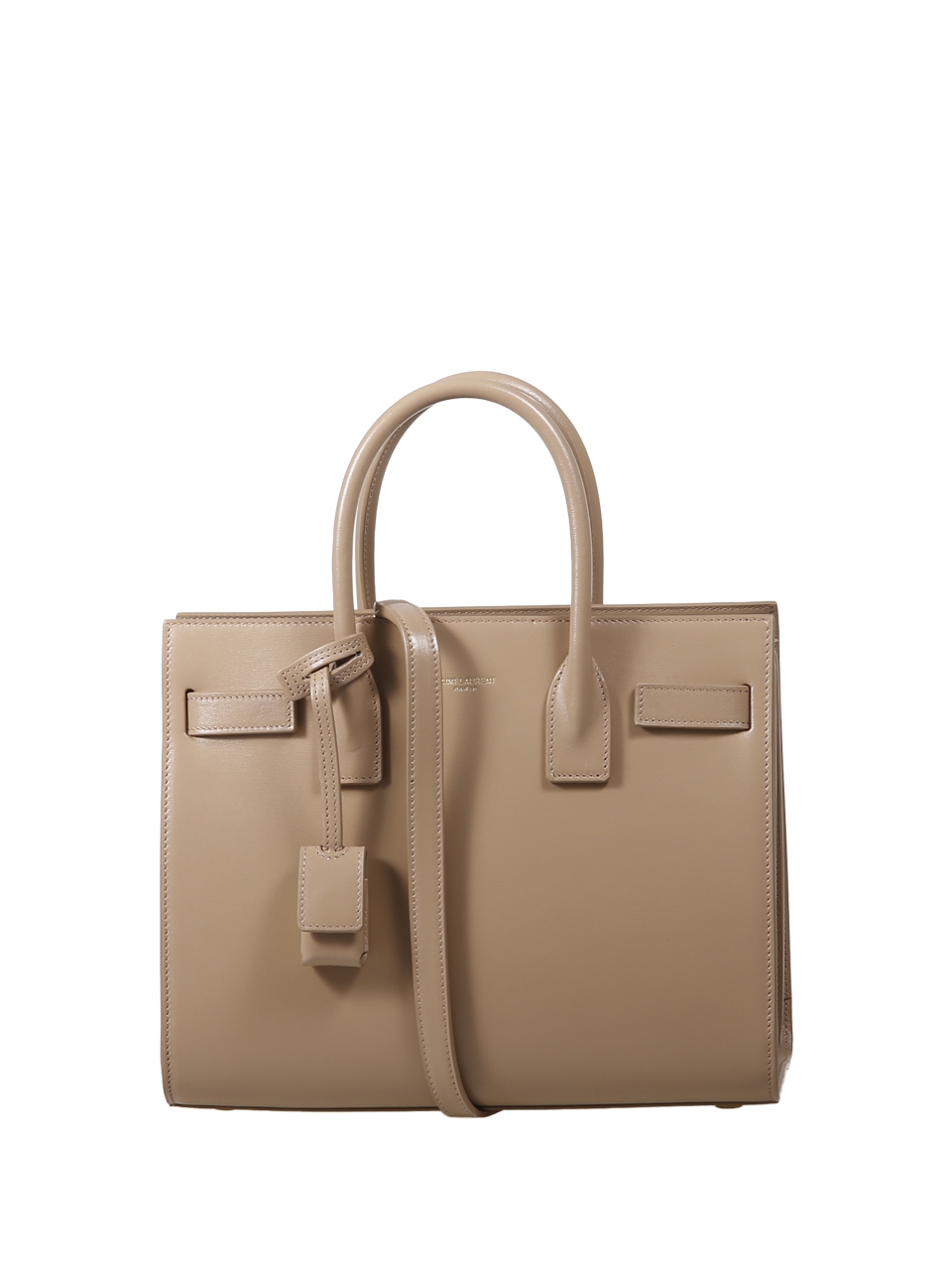 WOMAN SAINT LAURENT NUDE LEATHER SAC DE JOUR BABY BAG