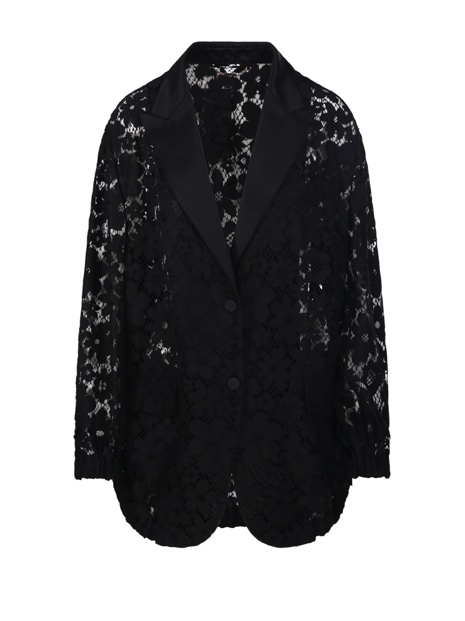 DONNA FENDI BLAZER DAISY LACE IN COTONE NERO 