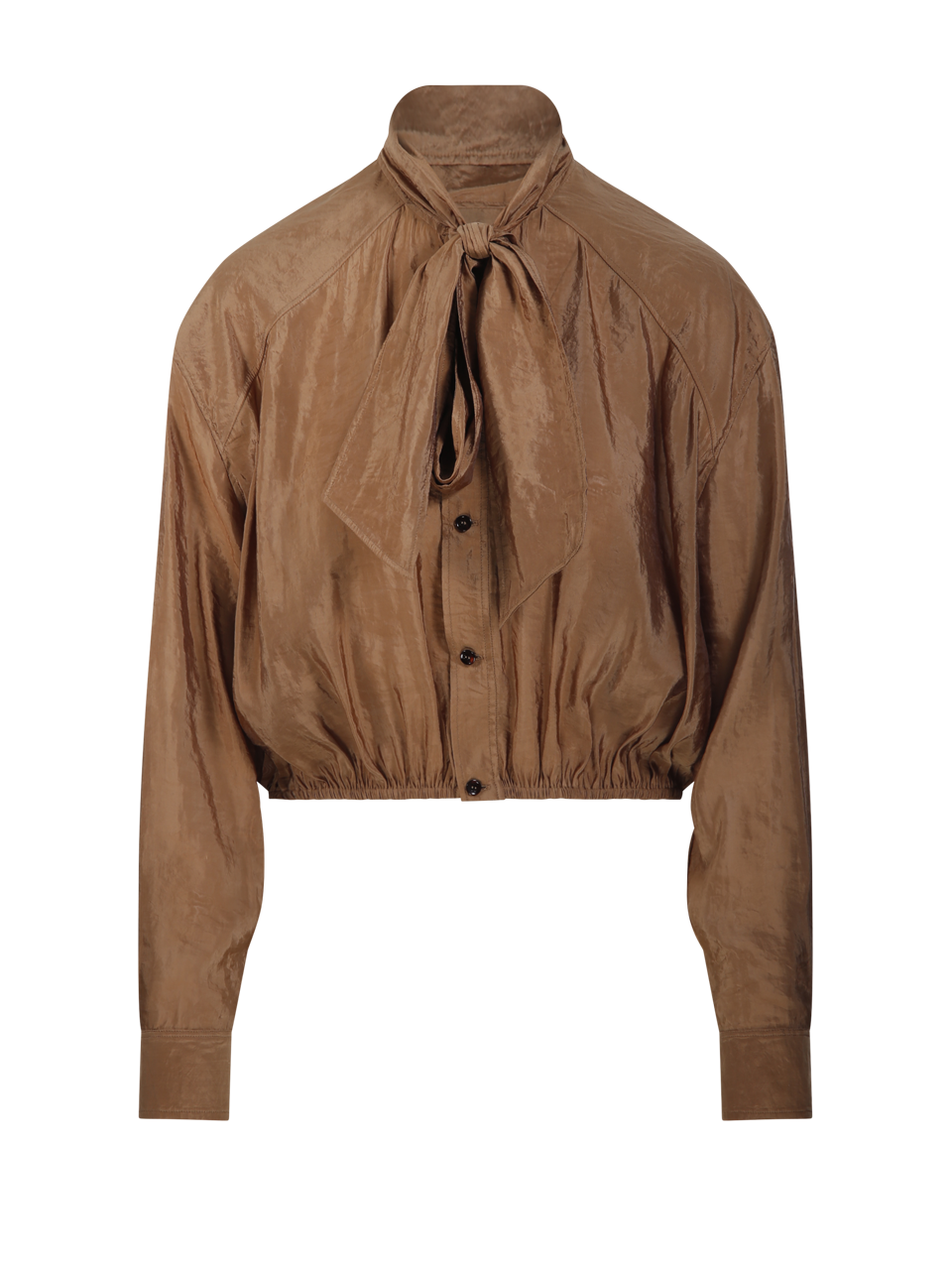 WOMAN SAINT LAURENT BROWN POLYESTER BLOUSE