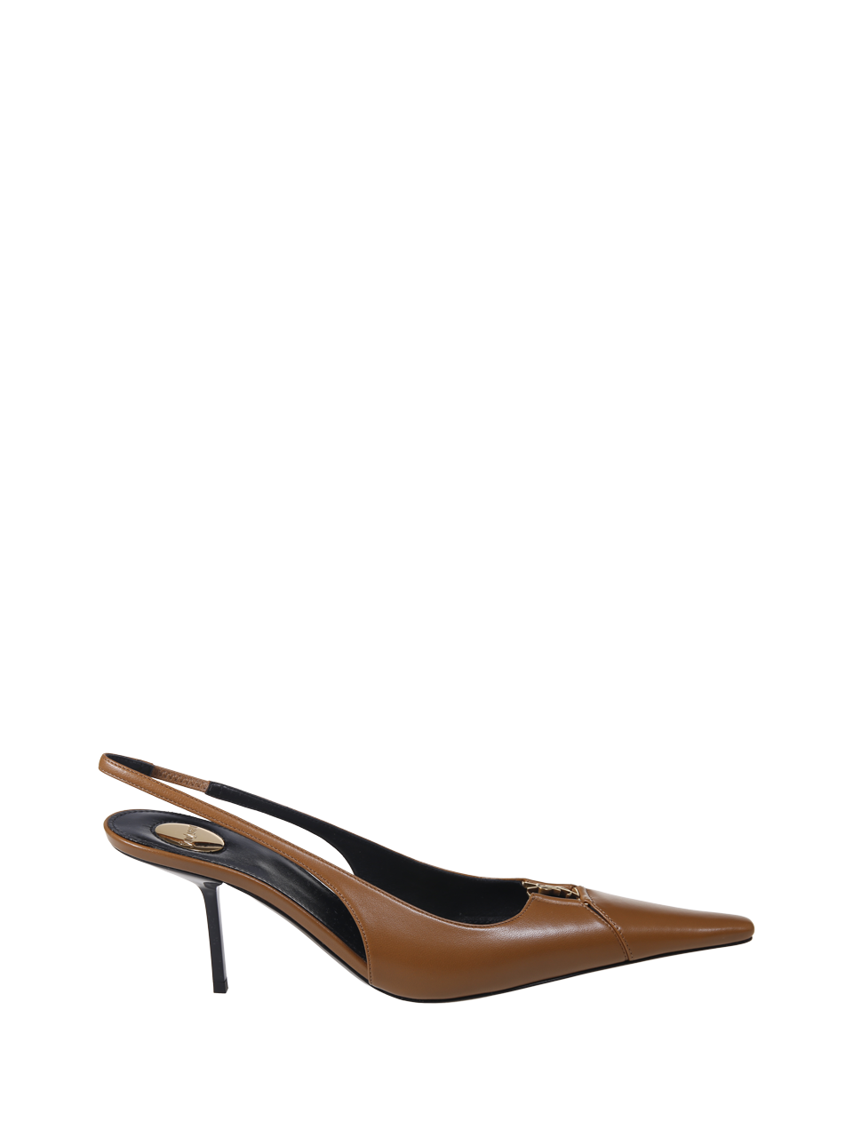 WOMAN SAINT LAURENT BROWN NAPPA BABYLONE SLING BACK