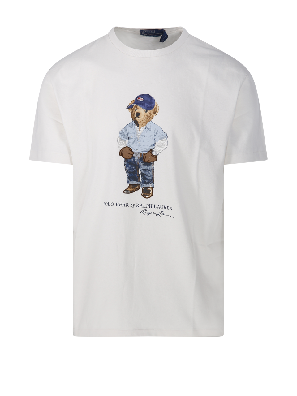 MEN RALPH LAUREN WHITE COTTON T-SHIRT