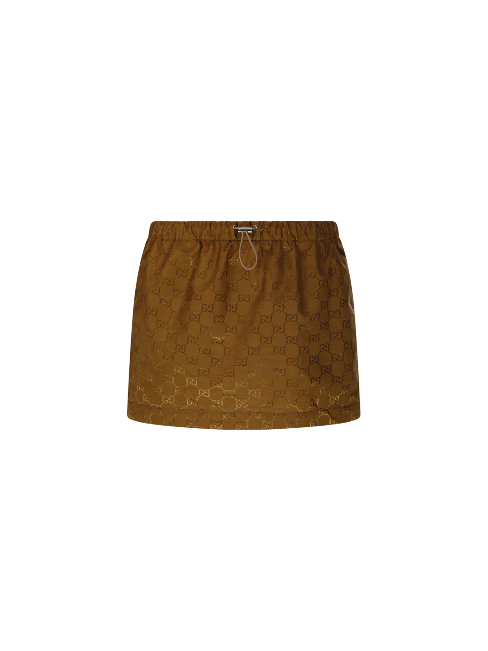 WOMAN GUCCI BROWN POLYAMIDE SKIRT