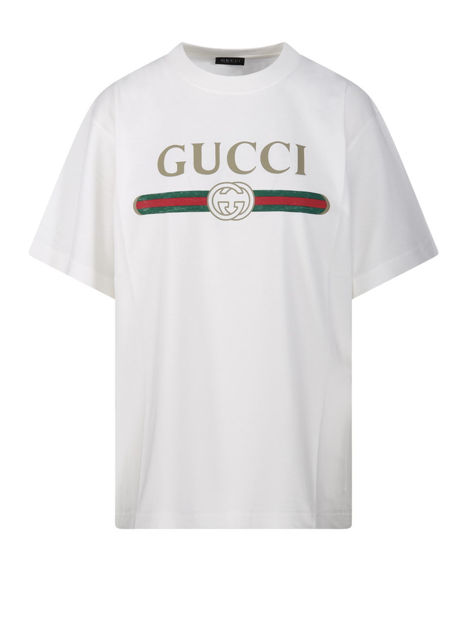 WOMAN GUCCI WHITE COTTON S/S REGULAR T-SHIRT