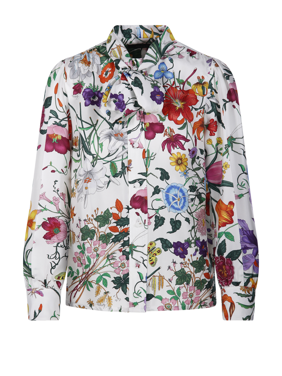 WOMAN GUCCI MULTICOLOR SILK SHIRT FLORA