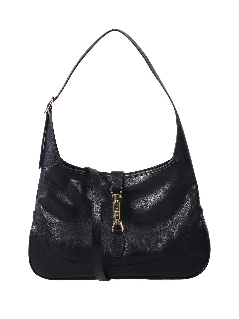 WOMAN GUCCI BLACK LEATHER JACKIE 1961 JOYFUL SHOULDER BAG