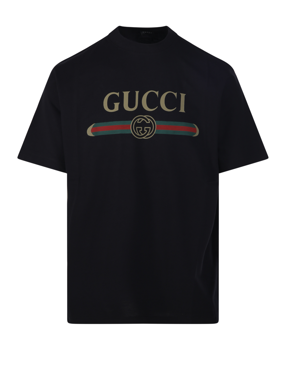 MEN GUCCI BLACK COTTON S/S T-SHIRT