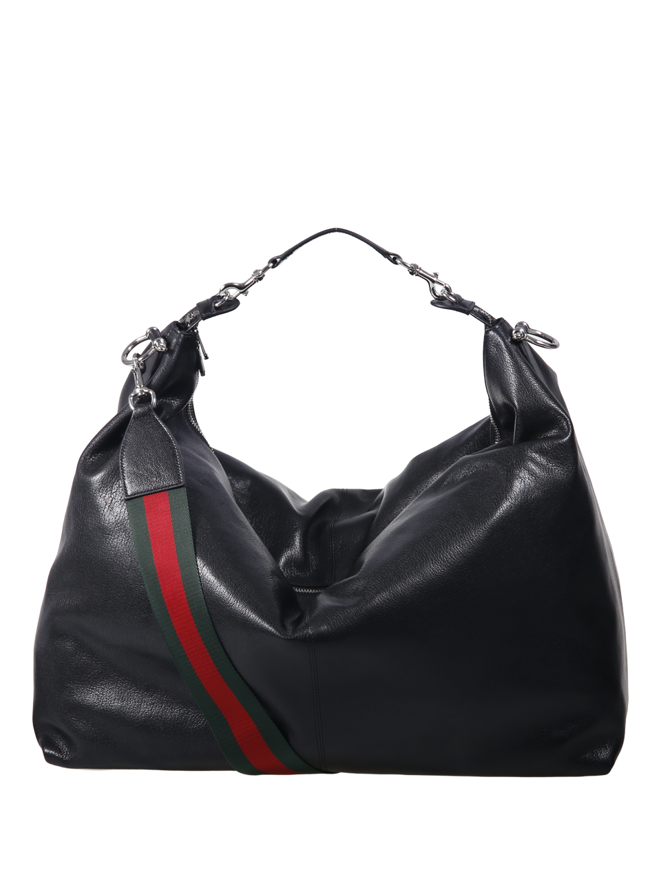 MEN GUCCI BLACK LEATHER CROSSBODY BAG