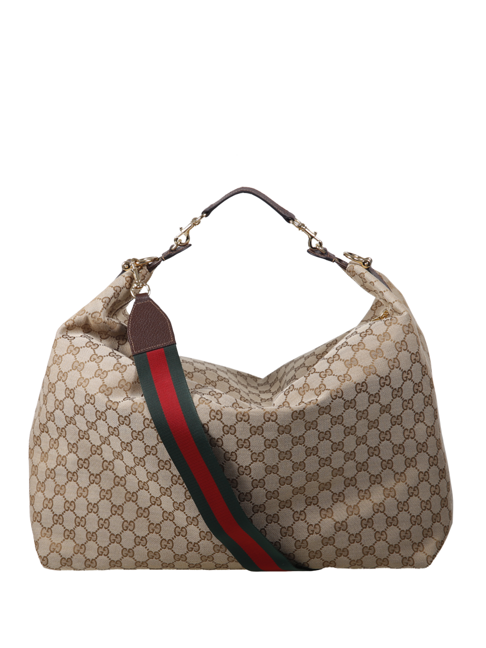 WOMAN GUCCI BEIGE CANVAS CROSSBODY BAG