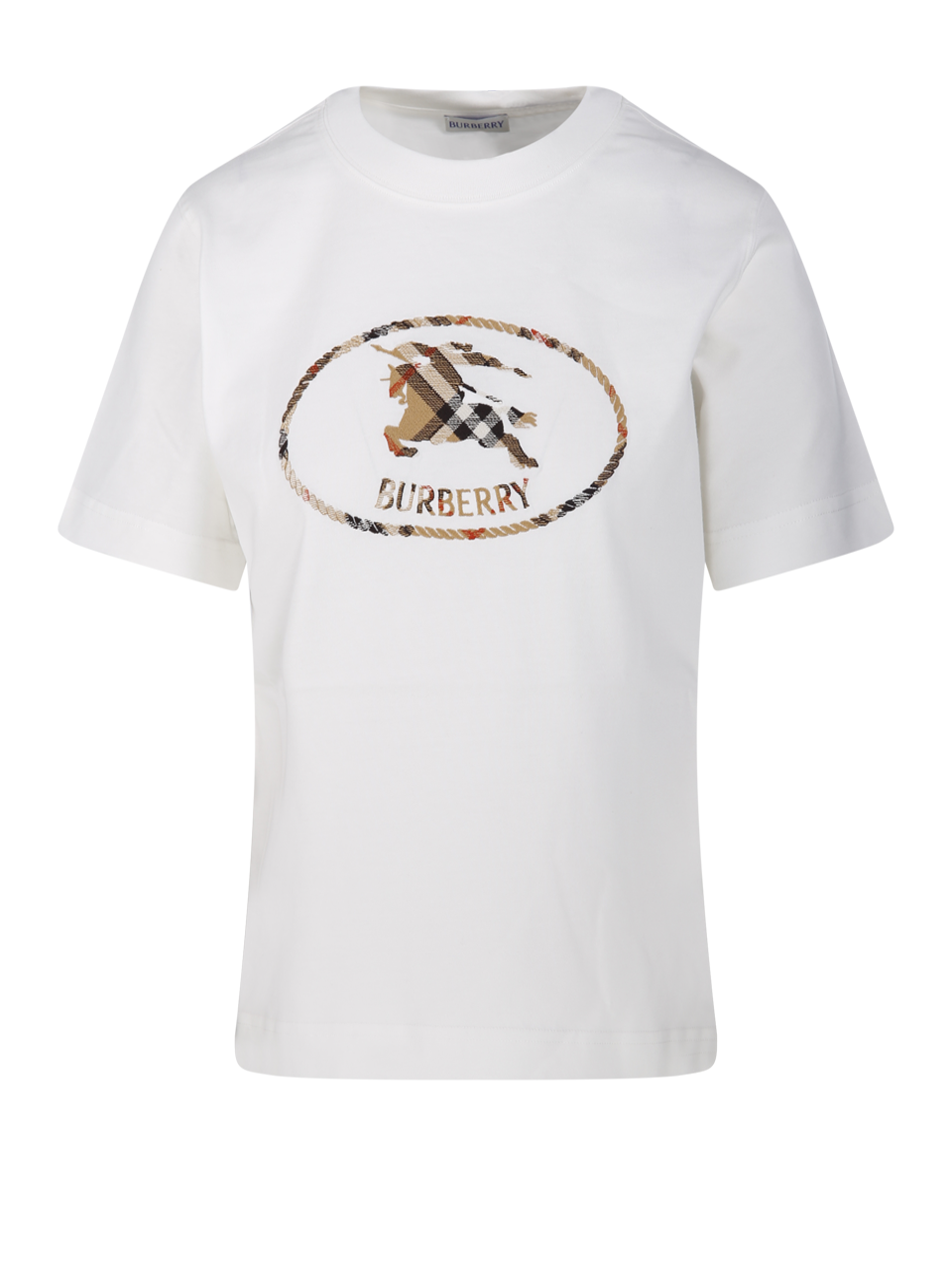 WOMAN BURBERRY WHITE COTTON FRANKIE BIG KS T-SHIRT