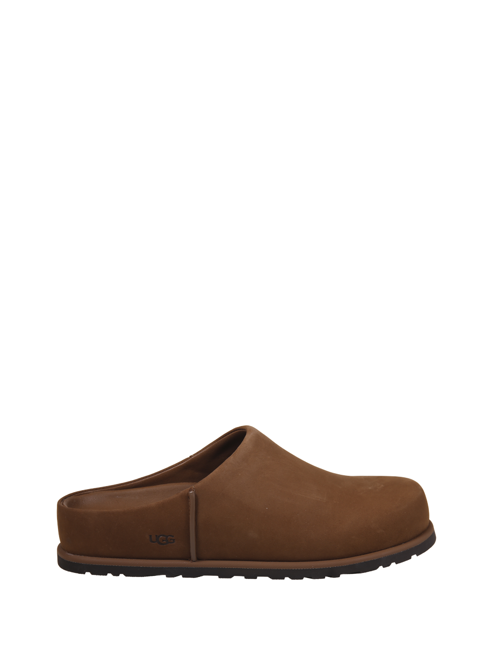 MEN UGG BROWN LEATHER M OTZO CLOG SLIPPER