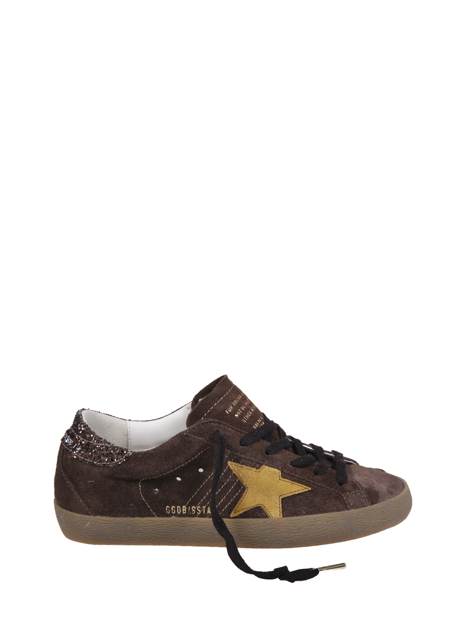 WOMAN GOLDEN GOOSE BROWN LEATHER SUPER STAR SNEAKERS 