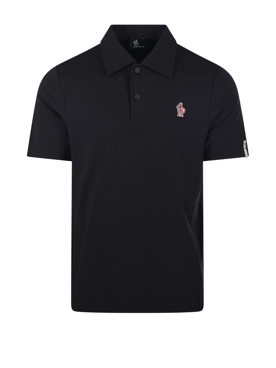 MEN MONCLER GRENOBLE BLACK POLYAMIDE SS POLO