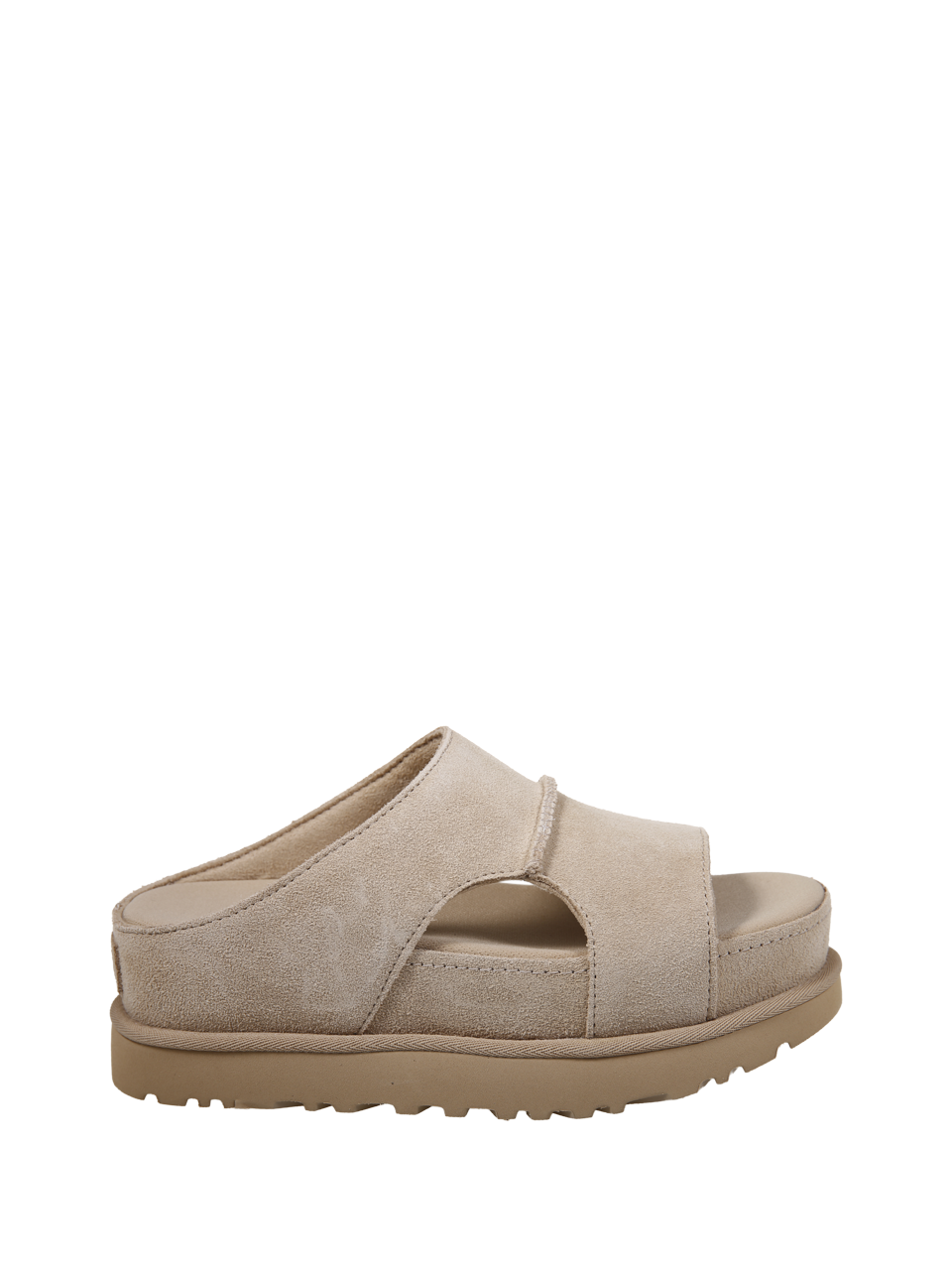 MEN UGG BEIGE LEATHER W GOLDENSTAR HI CUTOUT SLIDE