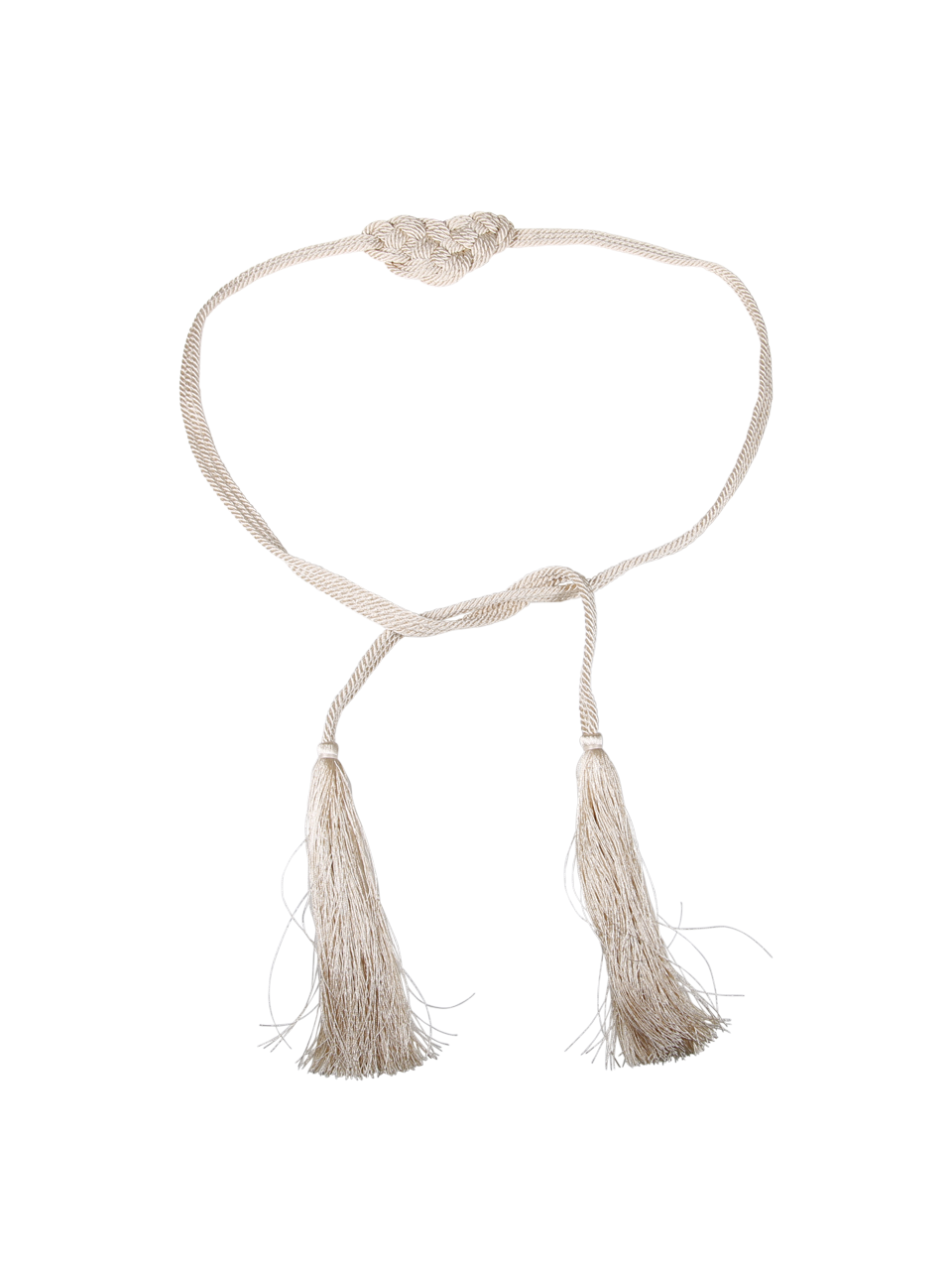 WOMAN FORTE FORTE NUDE COTTON HAND BRAIDED ROPE BELT WITH TASSELS