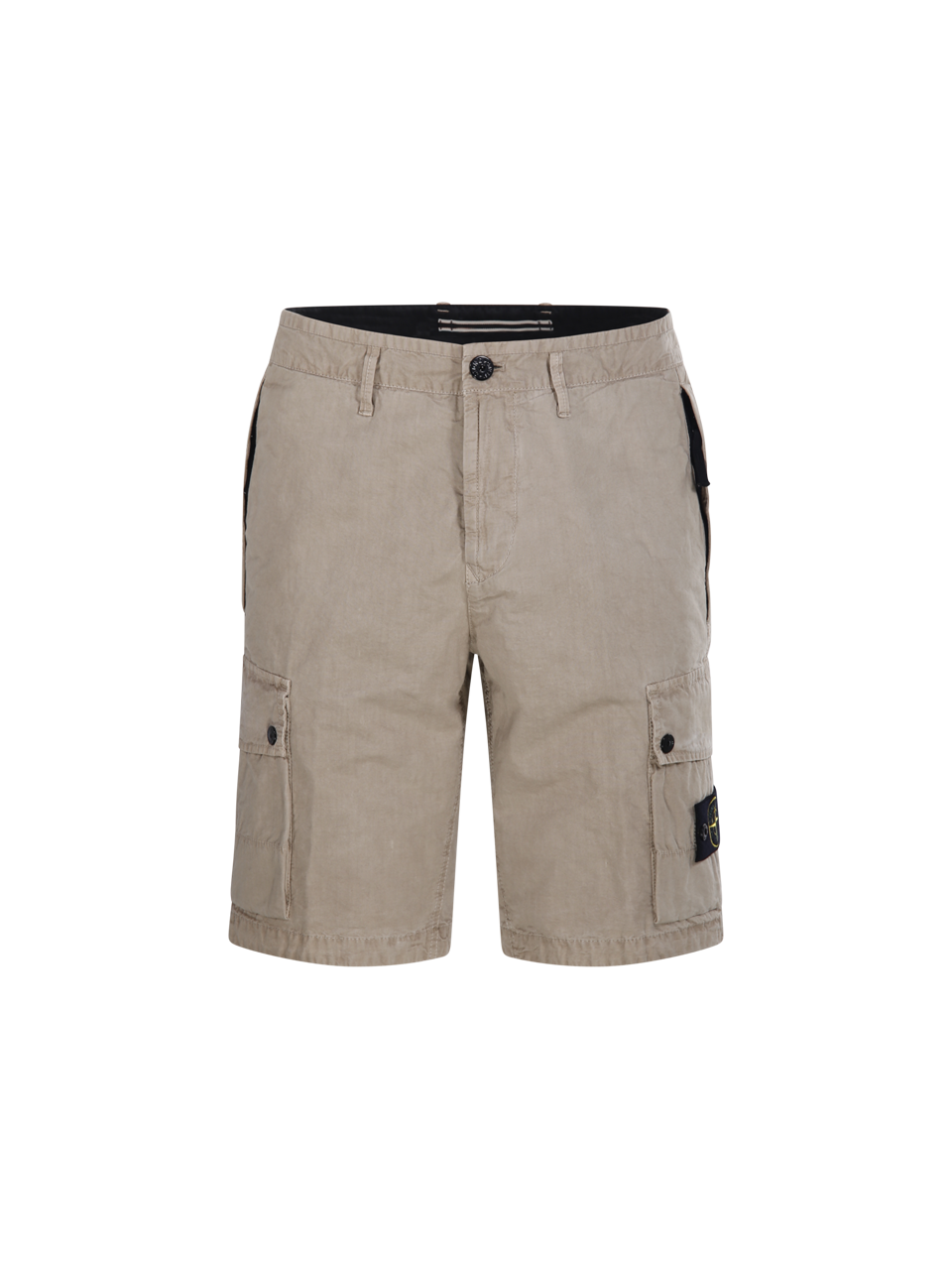 MEN STONE ISLAND BEIGE COTTON SLIM BERMUDA