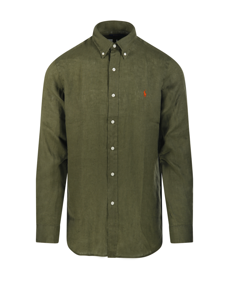 UOMO RALPH LAUREN CAMICIA DI LINO VERDE