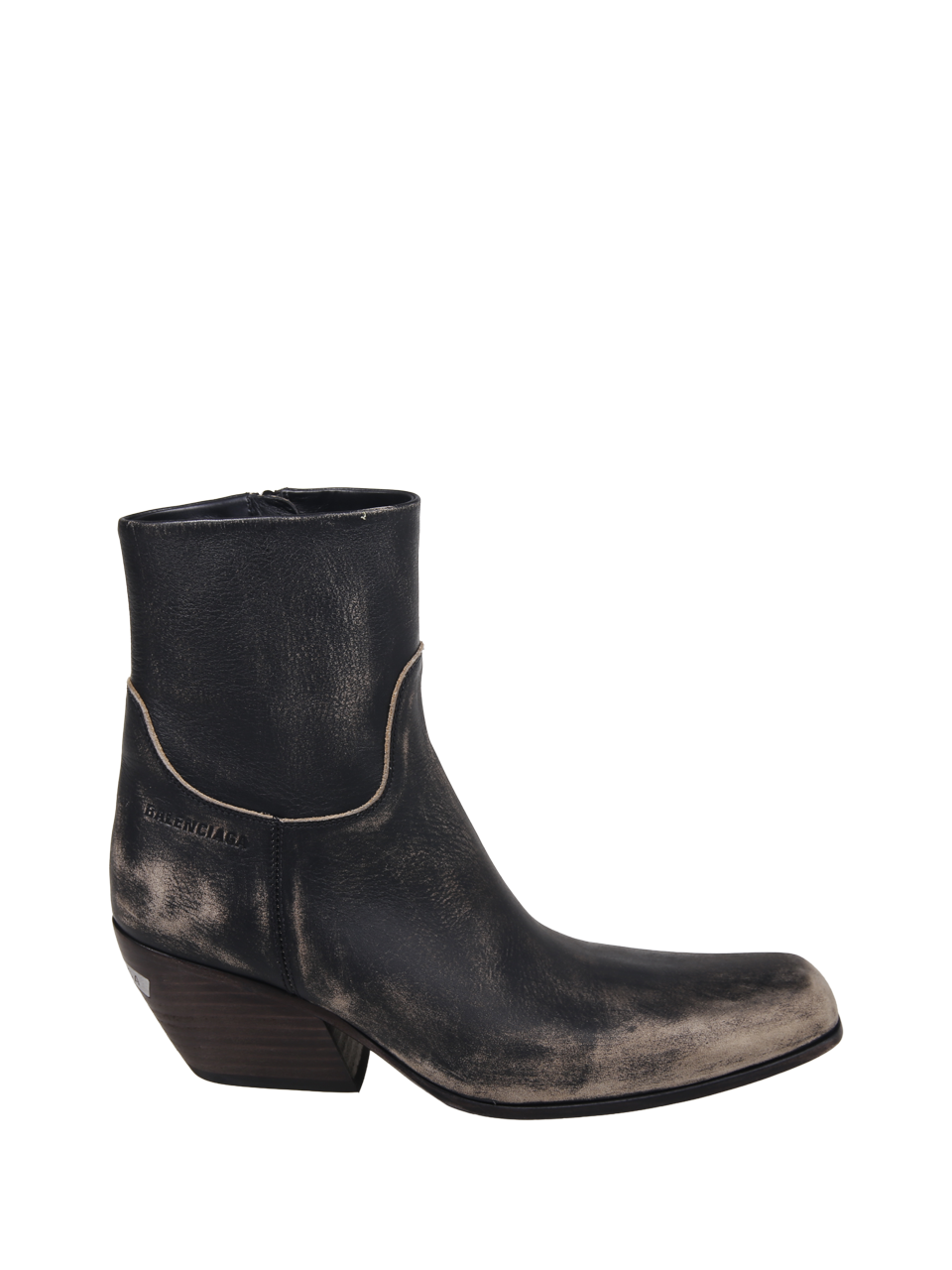 WOMAN BALENCIAGA BLACK LEATHER MEMPHIS BOOTIE