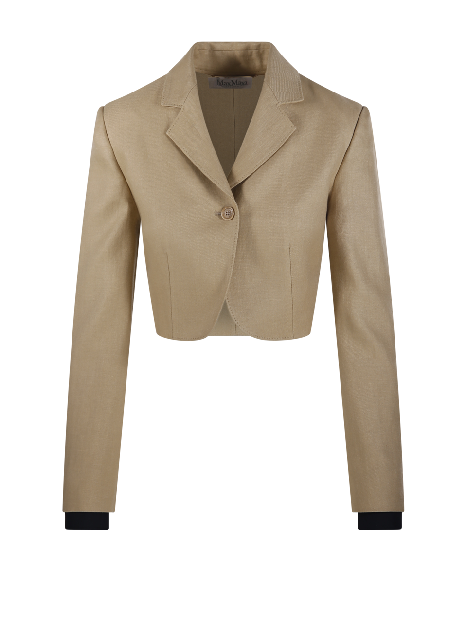 DONNA MAXMARA GIACCA BUONO IN LINO BEIGE