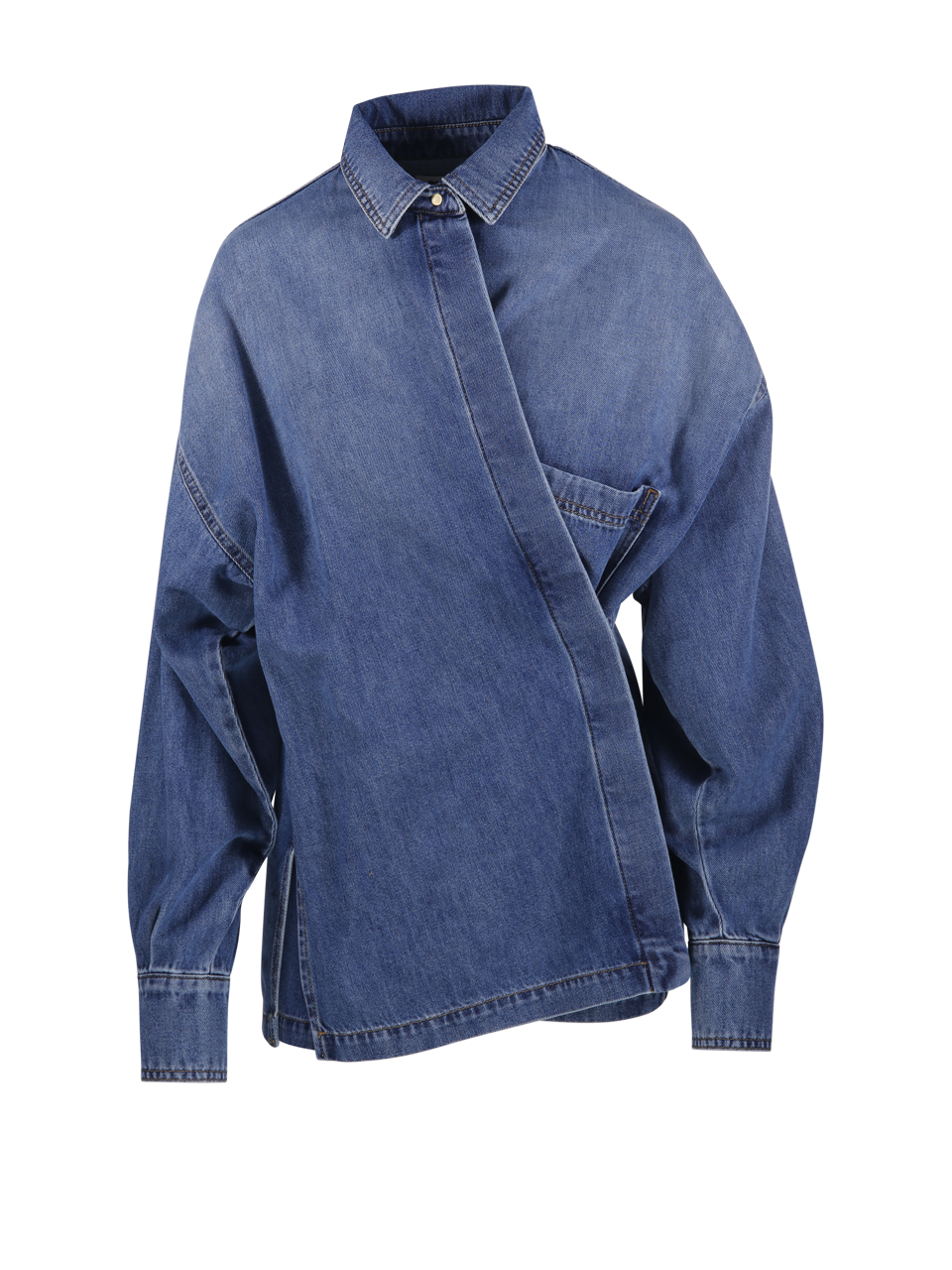 PAOLA TENCEL DENIM WRAPPED SHIRT