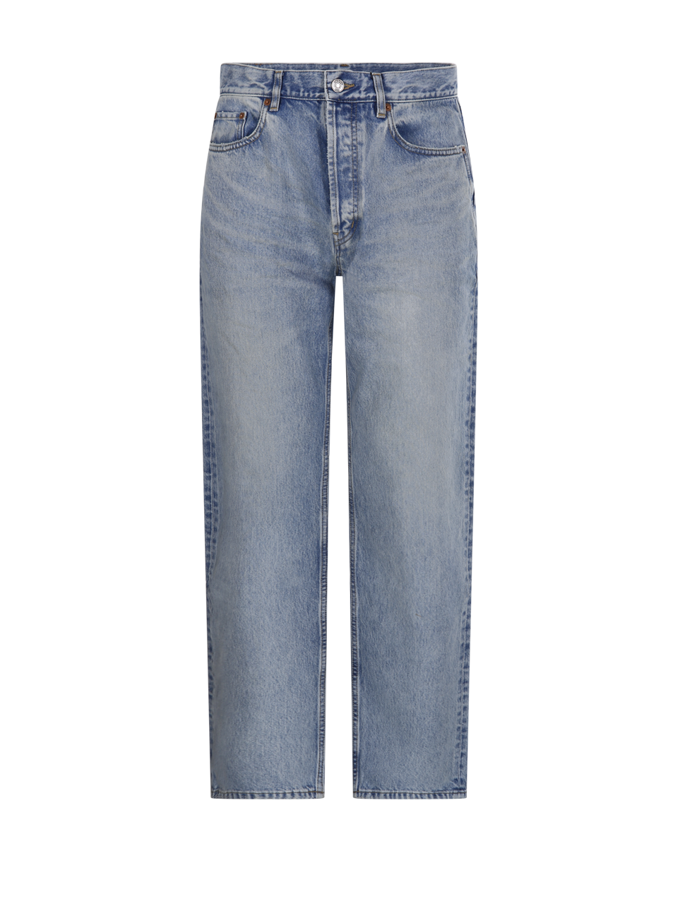 UOMO SAINT LAURENT JEANS LUNGHI MICK IN COTONE BLU 