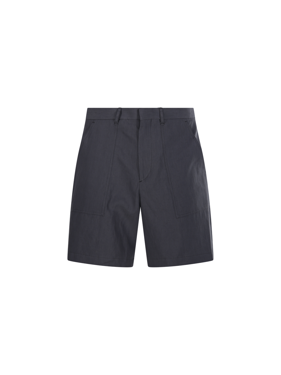 MEN LARDINI GREY LINEN BERMUDA