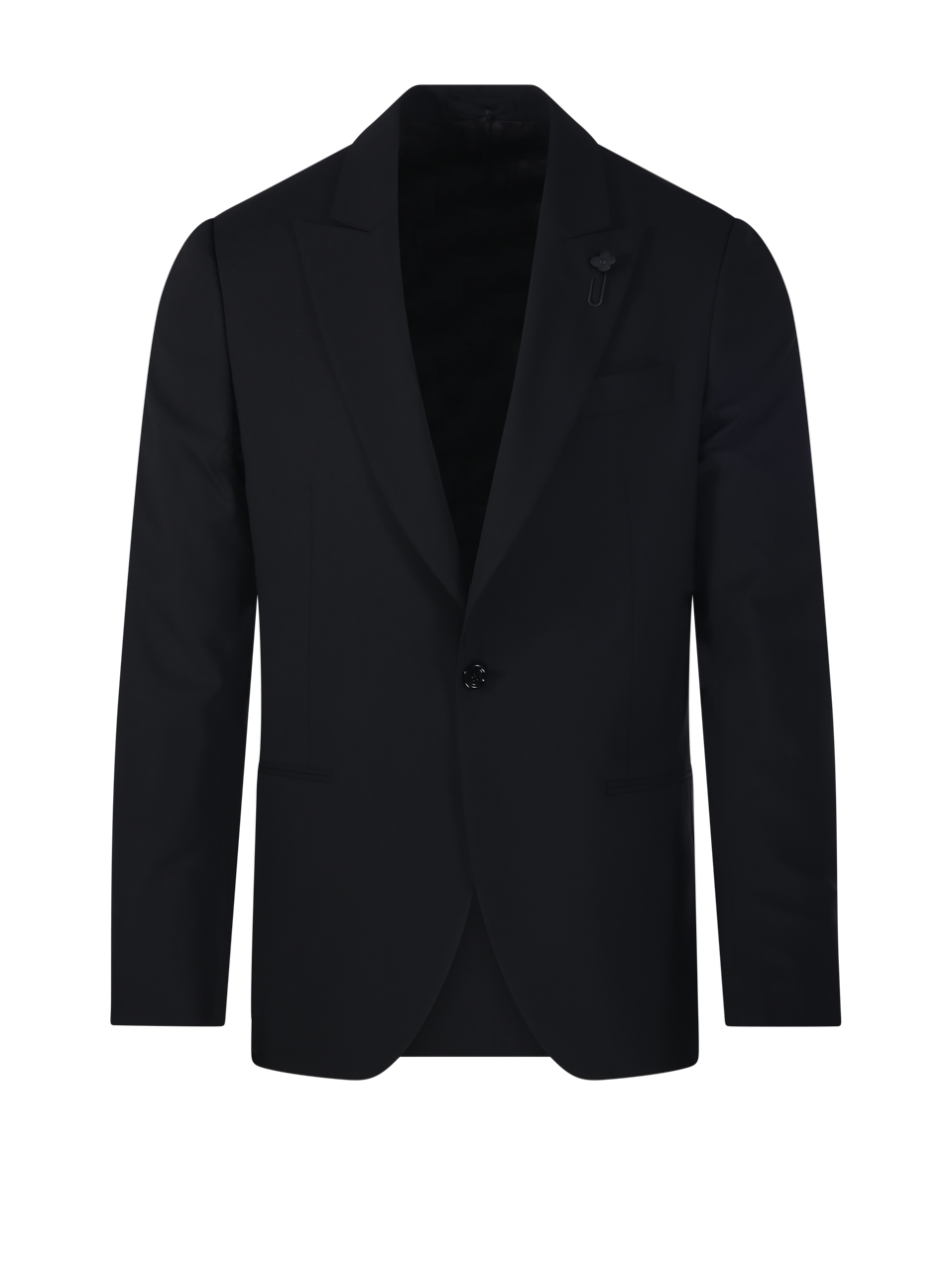 MEN LARDINI BLACK VIRGIN WOOL BLAZER
