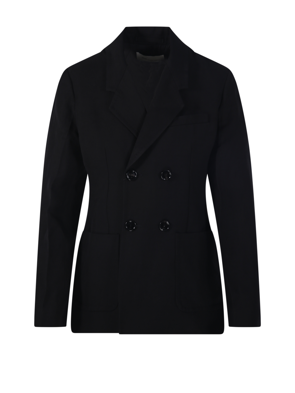 DOUBLE BREASTED BAR JACKET WITH PATCH POCKETS