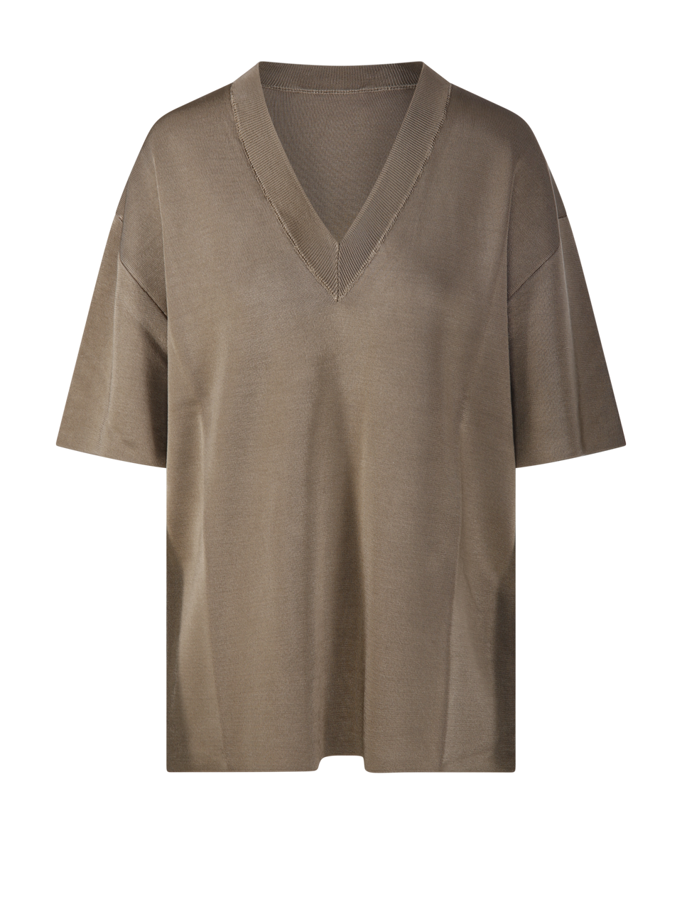 SHORT SLEEVES V NECK SWEATER