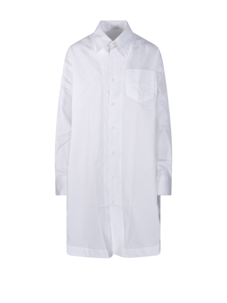 L/S WIDE SHIRT DRESS WITH EMBOSSED ADC