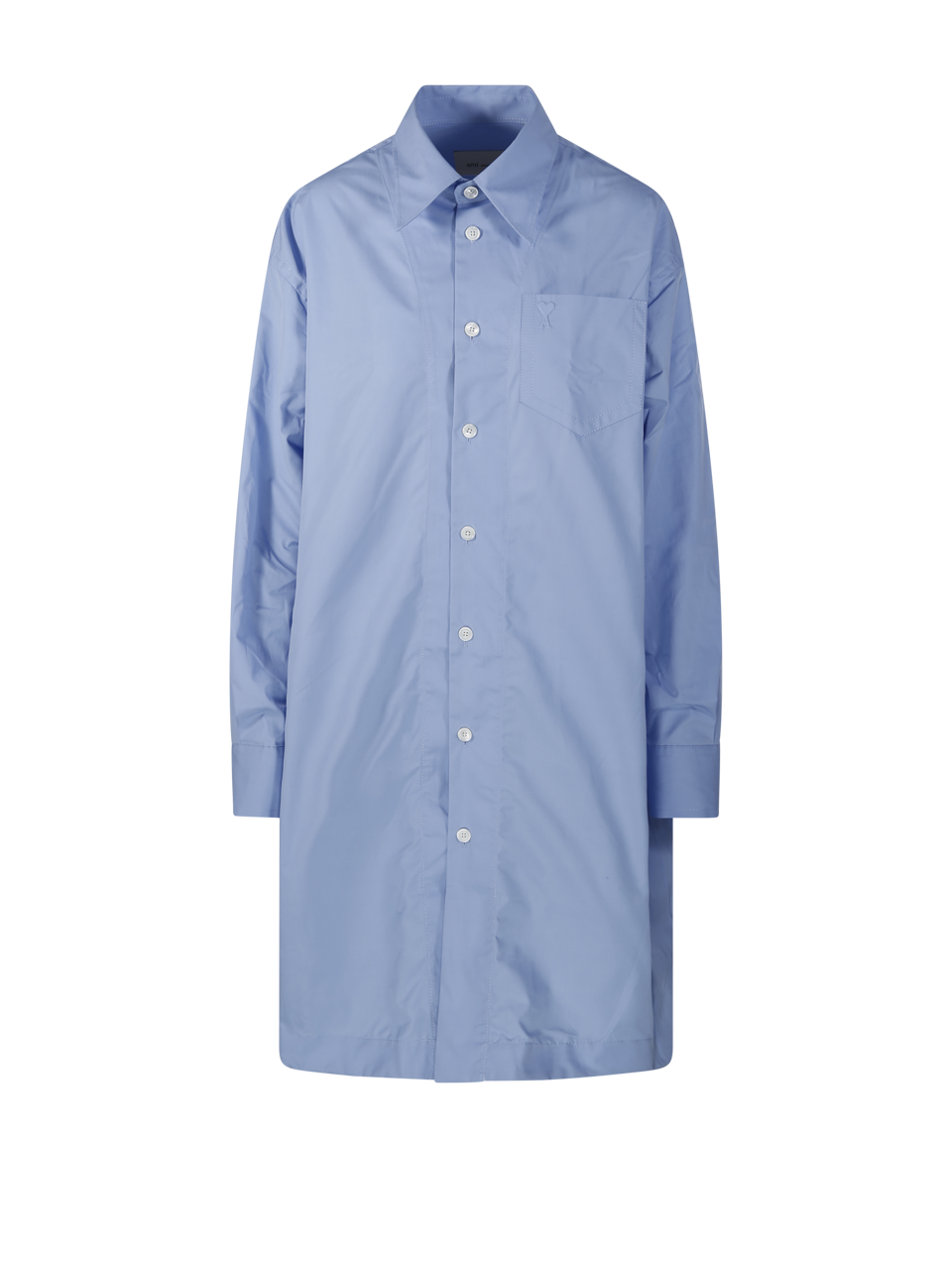 L/S WIDE SHIRT DRESS WITH EMBOSSED ADC