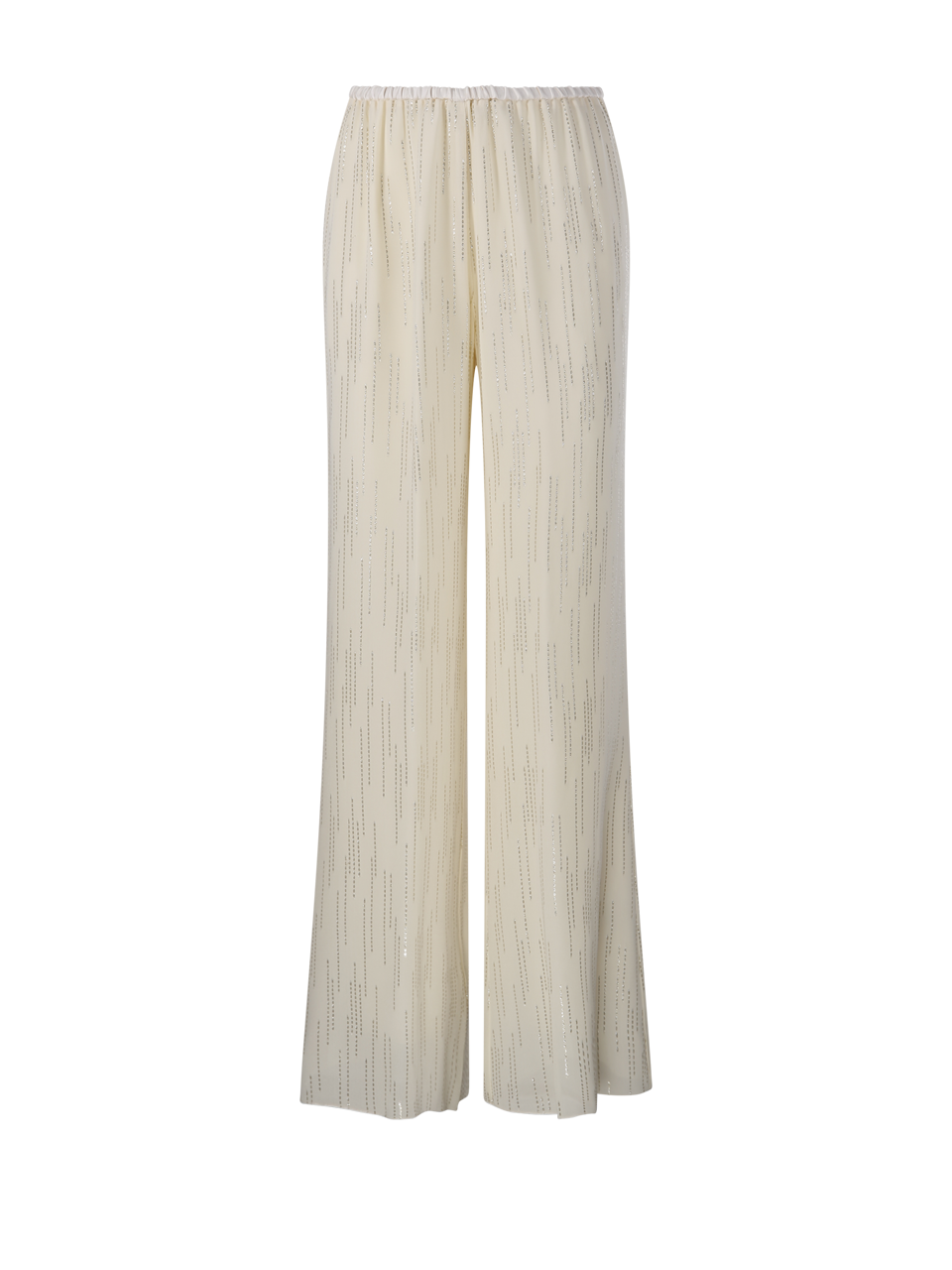 WOMAN FORTE FORTE WHITE VISCOSE JACQUARD FIL COUPE` PANTS