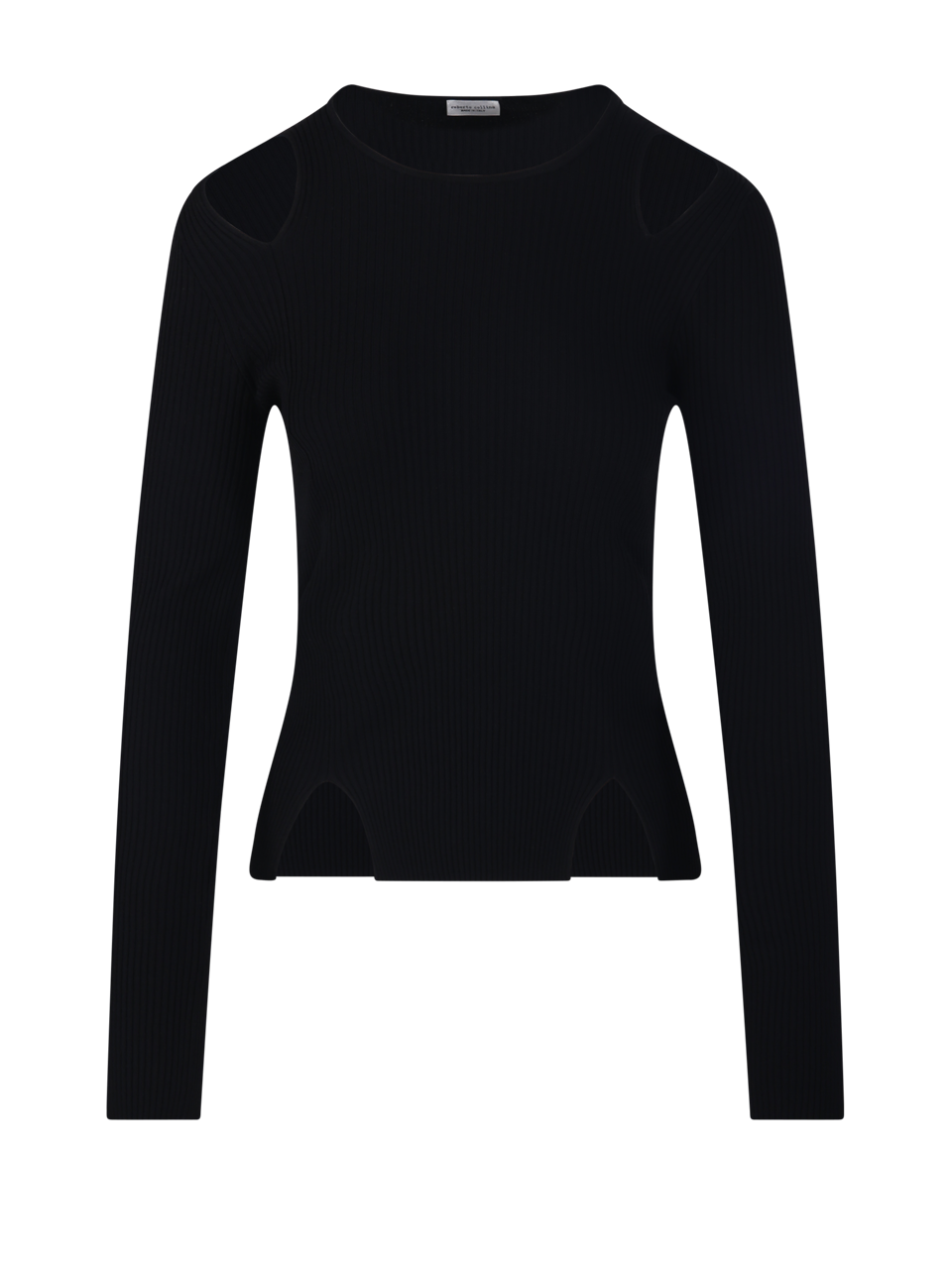 ROUND NECK CUT OUT SWEATER