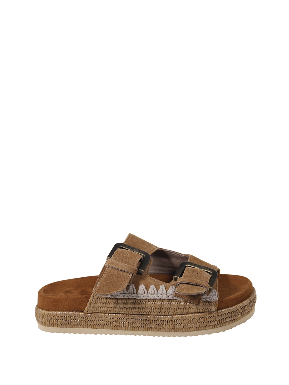 TWO BUCKLE SANDAL RAFFIA