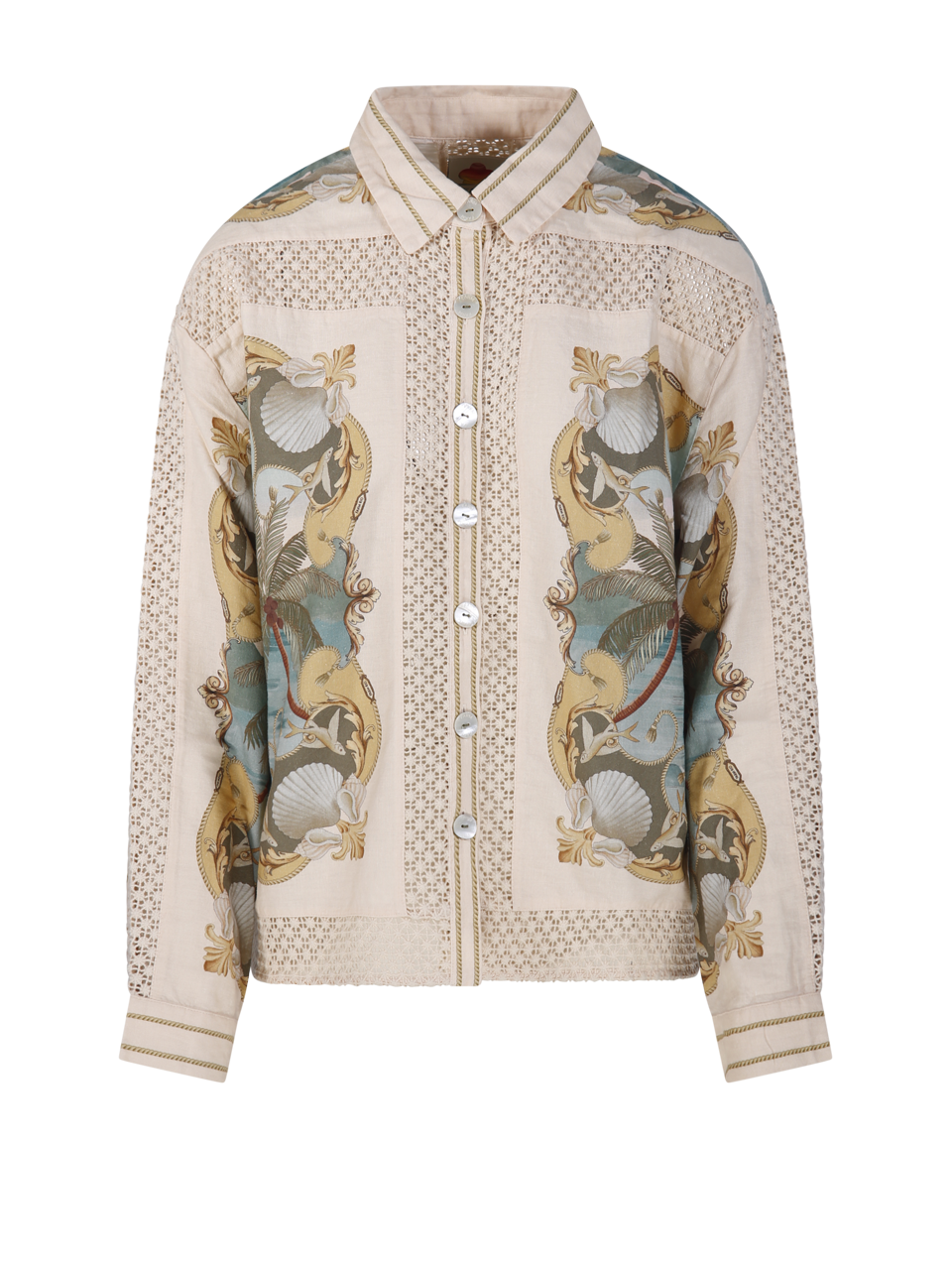 CROCHET DETAIL SHIRT